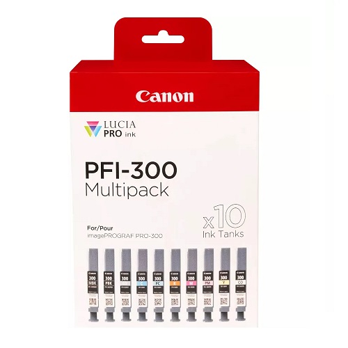 Canon 4192C008 originales Tintenpatronenset PFI-300Set, 10x 14.4 ml