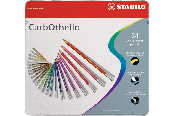STABILO CarbOthello Pastellkreidestift 24 Farben, 1424-6 Tintenmax.ch