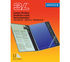 3L Dreieck Corner-Pockets 10x10cm transp. 12 Stck, 510011