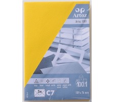 ARTOZ Enveloppes 1001 C7 100g, jaune soleil 5 pcs., 107134182