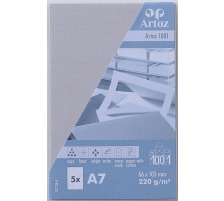 ARTOZ Cartes de visite 1001 A7 220g, gris 5 feuilles, 107136142