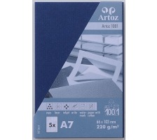 ARTOZ Cartes de visite 1001 A7 220g, bleu 5 pcs., 107136144