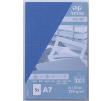 ARTOZ Cartes de visite 1001 A7 220g, bleu 5 feuilles, 107136144