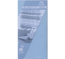 ARTOZ Enveloppes 1001 C6/5 220g, bleu 5 feuilles, 107294184