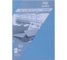 ARTOZ Cartes 1001 A6 220g, bleu 5 feuilles, 107322264