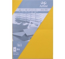 ARTOZ Cartes 1001 B6 220g, jaune 5 feuilles, 107362262