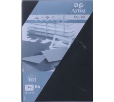 ARTOZ Enveloppes 1001 B6 100/220g, noir 5 feuilles, 107364182