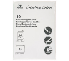 ARTOZ Karten/Couverts Creative A6/C6 90g, weiss 10 Stck, 963233211