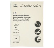 ARTOZ Karten/Couverts Creative A6/C6 90g, ivory 10 Stck, 963233241