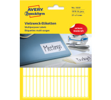 AVERY ZWECKFORM Universaletiketten 37x5mm weiss 1976 Stk./26 Bl., 3322