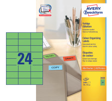 AVERY ZWECKFORM Etiketten 7037mm grn 2400 Stck, 3450