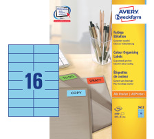 AVERY ZWECKFORM Etiketten 10537mm blau 1600 Stck, 3453