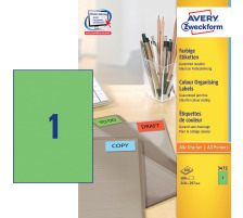 AVERY ZWECKFORM Etiketten A4 grn 100 Stck, 3472