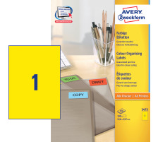 AVERY ZWECKFORM Etiketten A4 gelb 100 Stck, 3473