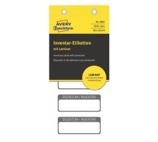 AVERY ZWECKFORM Inventar-Etiketten 50x20mm schwarz 10Bl.50Stk., 6901