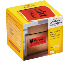 AVERY ZWECKFORM Warnetiketten 100x50mm neonrot 200 Stck, 7211