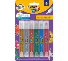 BIC Glitter Glue Metallic 6 Farben, 893269