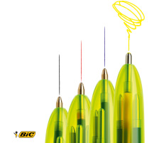 BIC Kugelschreiber Fluo 4 Colours Blister, 933949