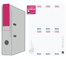 BIELLA Rckenschild Ordner 7cm 25 Stck 51x145mm, 190167.00