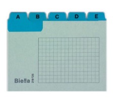 BIELLA Kartei-Leitkarten A7 blau, A-Z,verstrkt,25-teilig, 219725.05