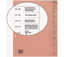 BIELLA Bauabrechnungsregister A4 26-teilig, braun, deutsch, 464426.90