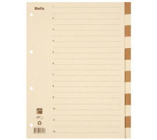 BIELLA Register Karton braun A4 12-teilig, 46444100