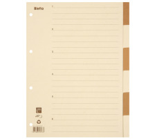 BIELLA Register Karton braun A4 6-teilig, 46444600