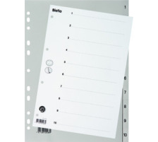 BIELLA Register PP grau A4 1-10, Vollformat, 471410.00