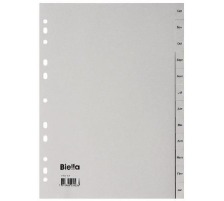 BIELLA Register PP grau A4 Dez.-Jan., franzsisch, 471414.91