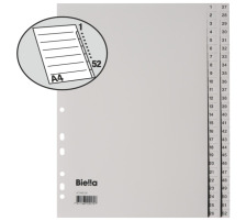 BIELLA Register PP grau A4 1-52, Vollformat, 471452.00