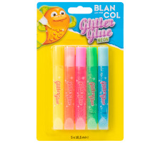 BLANCOL Glitter Glue Pen NEON 5x10,5ml, 32402