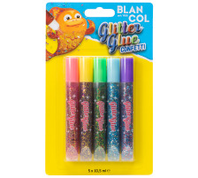 BLANCOL Glitter Glue Pen CONFETTI 5x10,5ml, 32403