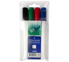 BROLINE Whiteboard Marker 1-4mm 4 couleurs, tui, 223004