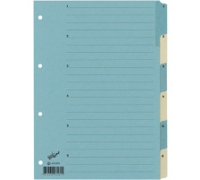 BROLINE Register Karton blau/beige A4 1-6, 663400