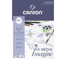 CANSON Blocs de papier dessin A4 200g, blanc 50 feuilles, 200006008