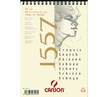 CANSON Papier  croquis A5 120g, blanc 50 feuilles, 4127-417