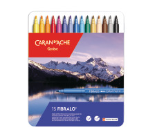 CARAN D'ACHE Filzstift Fibralo M 15-farbig assortiert, 185.315