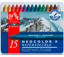 CARAN D'ACHE Pastels  la cire Neocolor II 15-couleurs ass., 7500.315