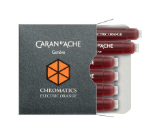 CARAN D'ACHE Tintenpatrone Electric Orange 6 Stck, 8021.052