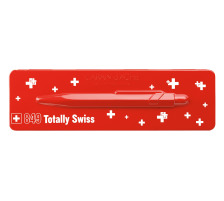 CARAN D'ACHE Kugelschreiber Totally Swiss rot/weiss, mit Metalletui, 849.053