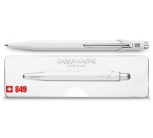 CARAN D'ACHE Kugelschreiber 849 Pop Line weiss matt, mit Metalletui, 849.502