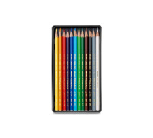 CARAN D'ACHE Farbstifte Prismalo 3mm 12 Farben ass.,Metallschachtel, 999.312