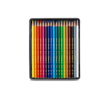 CARAN D'ACHE Farbstifte Prismalo 3mm 18 Farben ass.,Metallschachtel, 999.318