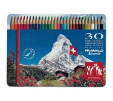 CARAN D'ACHE Farbstifte Prismalo 3mm 30 Farben ass.,Metallschachtel, 999.330