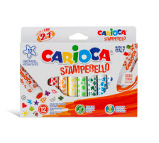 CARIOCA Stylo Fibre Stamperello ass. 12 pcs., 3416