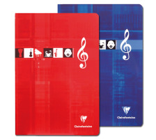 CLAIREFONTAINE Musikheft A4 weiss 24 Blatt, 3117