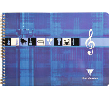 CLAIREFONTAINE Musikheft Spiral A4 weiss 25 Blatt, 8104