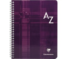 CLAIREFONTAINE Spiralheft mit Index 17x22cm 5mm, A-Z 50 Blatt, 8949