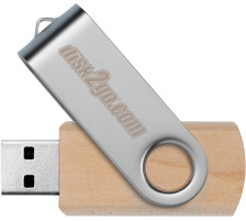 DISK2GO USB-Stick wood 16GB USB 2.0 double pack, 30006667