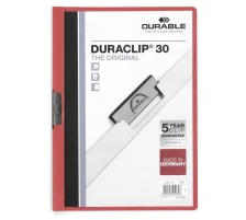 DURABLE Klemmhefter DURACLIP 30 fr 30 Blatt A4 rot, 2200/03